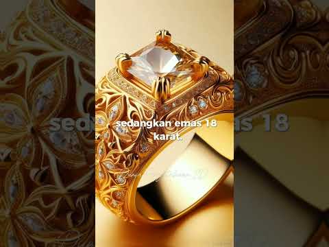 Emas 24 karat dan emas 18 karat. #pengetahuanumum #youtubeshorts #shorts