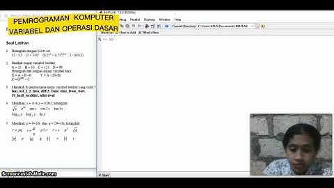 Variabel Dan Operasi Dasar Menggunakan MATLAB