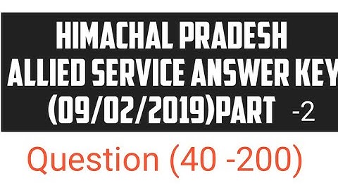 HP ALLIED SERVICE ANSWER KEY 2020 (09/02/2020)