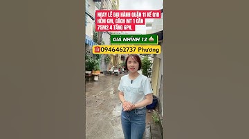 🔥🔥LÊ ĐẠI HÀNH QUẬN 11 KẾ Q10 HẺM 6M, CÁCH MT 1 CĂN - 75M2 4 TẦNG 9PN. NHỈNH 12🧄 #batdongsan