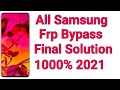 New 2021 All Samsung Frp/Google Account Bypass | Samsung Frp Bypass Without Pc Final Solution 1000%