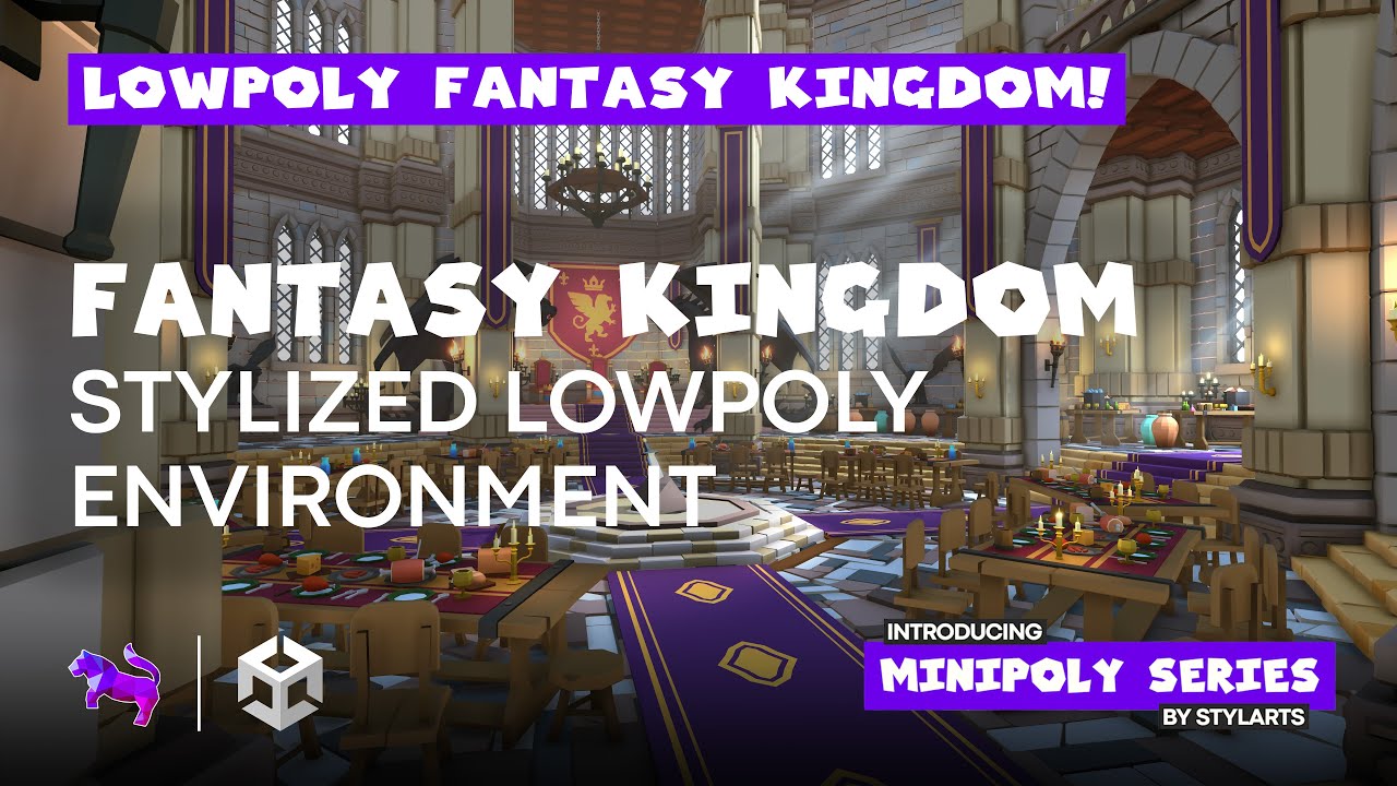 Fantasy Kingdom Interior | Stylized Lowpoly Environment | Showcase | Unity | Game-Ready | Minipoly