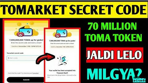 Tomarket Bitget Wallet Secret Code