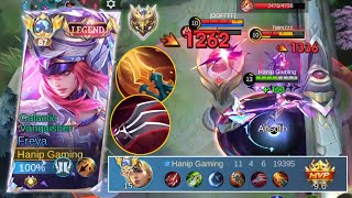 TOP GLOBAL FREYA VS AGGRESSIVE SUN DI EXP LANE ! BEST BUILD FREYA TERSAKIT - MOBILE LEGENDS