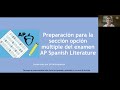 Preparación para examen de opción múltiple AP Spanish Literature