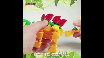 BanBao Animal DIY Construction Toys | 6860 Dinosaur Building Block Toys Set for Kids
