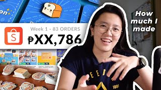 Selling Merch on SHOPEE 🧡 how much i made + packing orders 📦 | Small Business Philippines