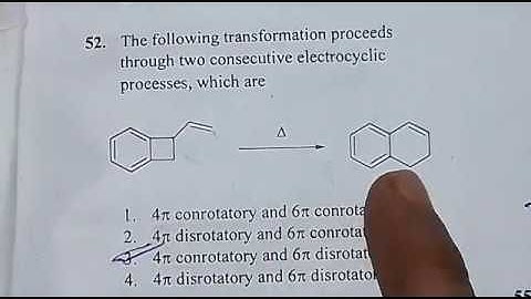1.Csir net chemical science june  2016 solutions, conrotation and dis rotation in hindi