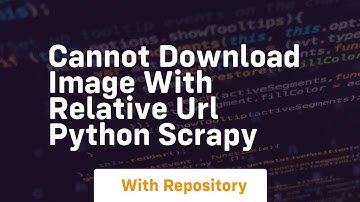 Cannot download image with relative URL Python Scrapy