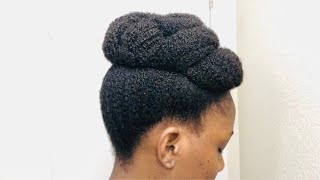 Quick Natural Hairstyle || Roll, Tuck and Pin natural hairstyle