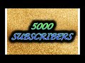 To my 5000+ Subscribers THANKYOU