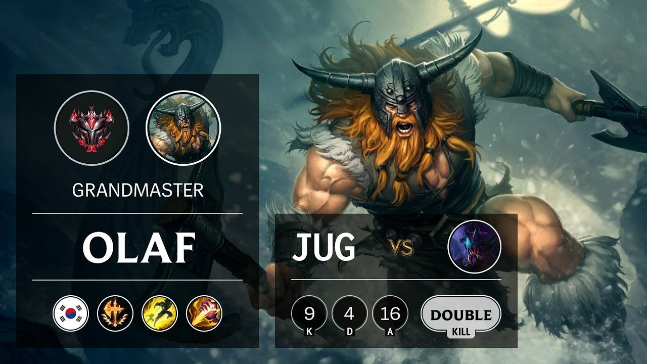 Olaf Jungle vs Rek'Sai - KR Grandmaster Patch 9.12