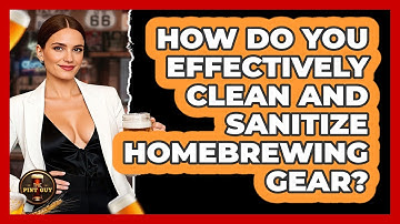 How Do You Effectively Clean And Sanitize Homebrewing Gear? - The Pint Guy