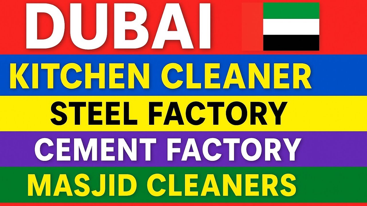 🇦🇪 Dubai Masjid Cleaners job 2025 ,| ,950 AED + Tips | Free Visa + Food + Accommodation 🕌 🔥 