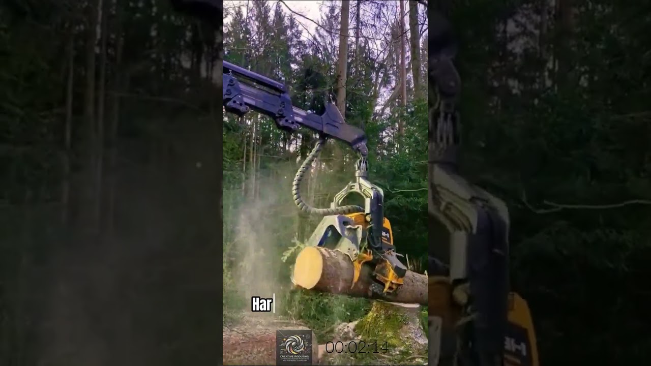 Modern Logging Technology: Harvester Head in Action!