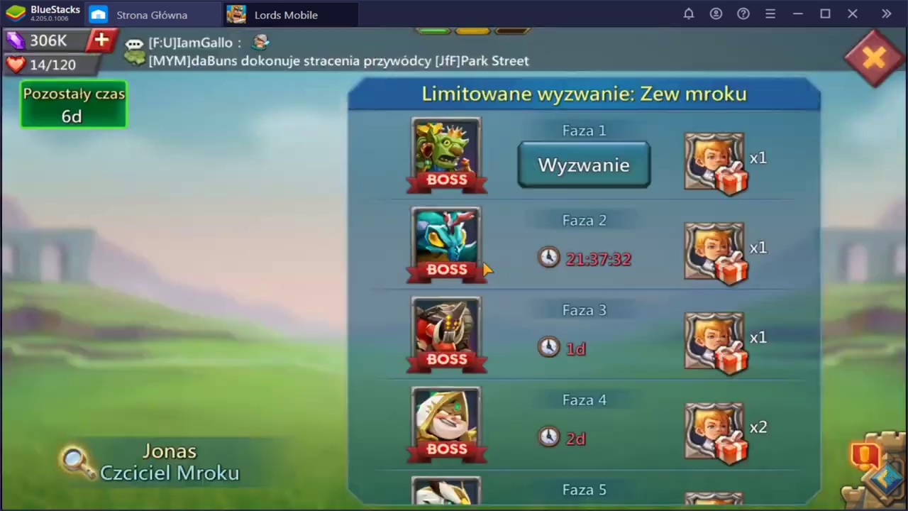 Lords Mobile - Dark Follower Limited challenge Stage 1/ Zew Mroku Faza 1