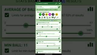 The app to generate lottery numbers and see statistics of results for 350 games around the world. screenshot 3