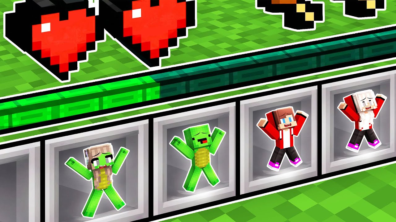 Mikey Family and JJ Family Hide inside Inventory in Minecraft (Maizen)