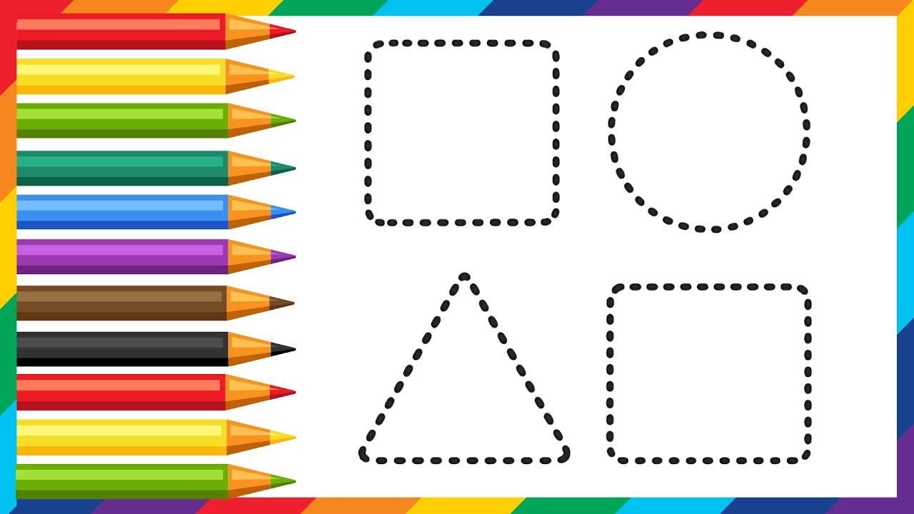 Aprende Hacer Figuras Geométricas , Cuadrado - Circulo - Triangulo y Rectángulo Fácil Paso a Paso.