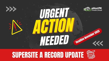 Urgent Action Needed! Supersite A Record Update (November 2025 Deadline)