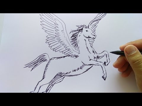 Video: Cara Melukis Pegasus Dengan Pensil