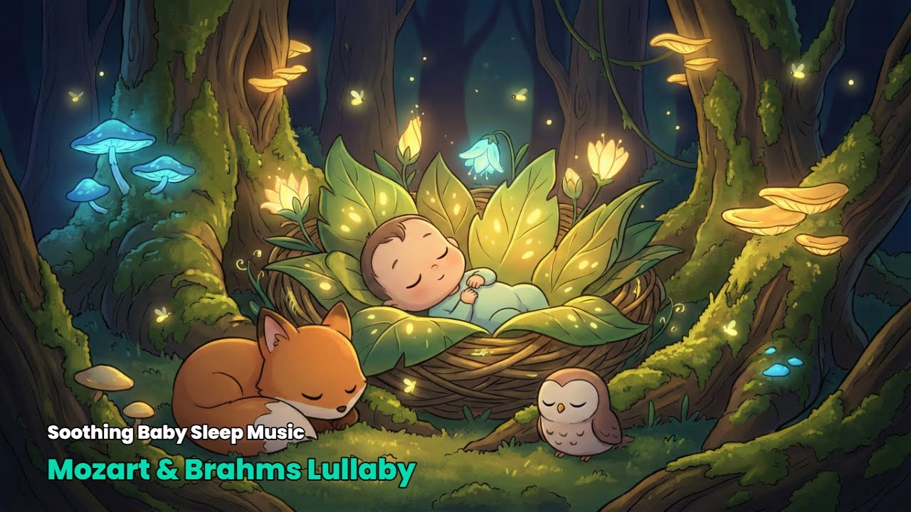 Deep Sleep Baby Music 🌜 Mozart Brahms Lullabies for Peaceful Night