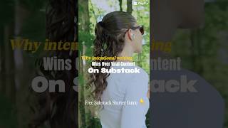 The 4 reasons why intentional creation works on #substack