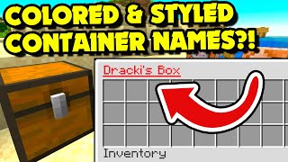 How to Do COLORED & STYLED Container Names in Minecraft 1.21.4 Java! [Very Easy]