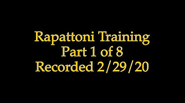 Rapattoni Training Rec Pt 1 0f 8