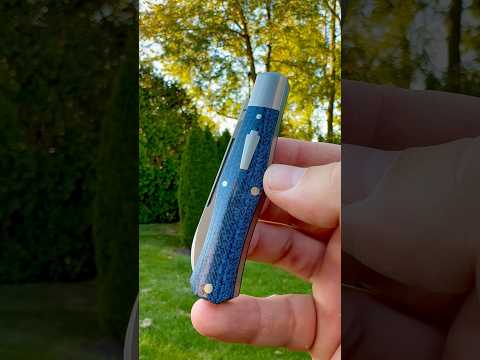 Jack Wolf Knives Gateway Coffin Vibe Denim Linen Micarta Gateway Series! Traditionalpocketknives.com