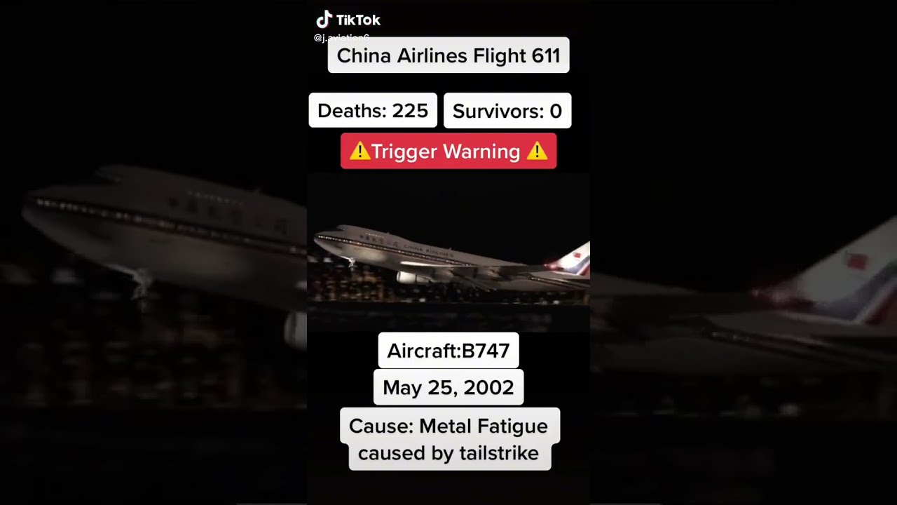 China Airlines Flight 611 / Death 225 and Survivors 0