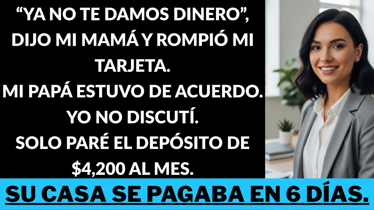 Mi mamá canceló mi tarjeta en plena cena… sin saber que llevaba tres años pagando toda su vida de lu