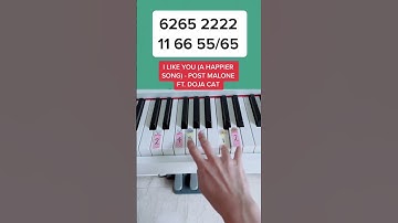 Thumbnail of I Like You (A Happier Song) - Post Malone ft. Doja Cat (Piano Tutorial) #easypianotutorial #ilikeyou