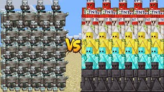 RAVAGER RIDER ARMY VS ALL GOLEM CASTLE | EPIC BATTLE MINECRAFT screenshot 5