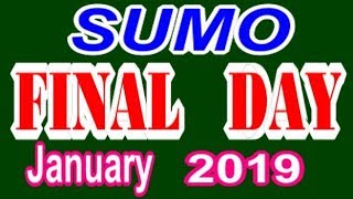 SUMO - FINAL DAY Hatsu Basho January 2019  Makuuchi ALL BOUTS