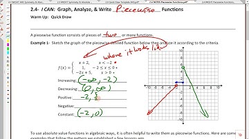 2.4 Piecewise Functions