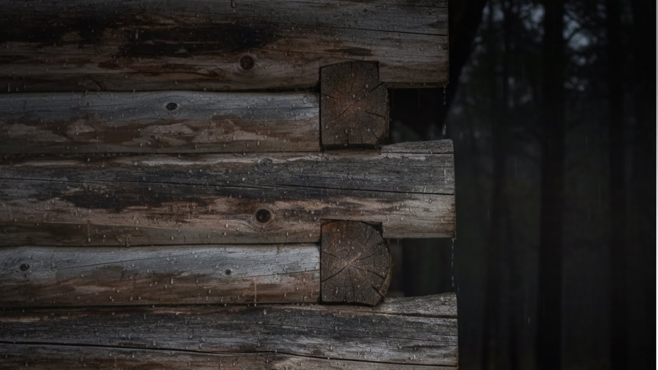 Gentle Cabin Rainfall at Night — 10 Hours Sleep Sounds