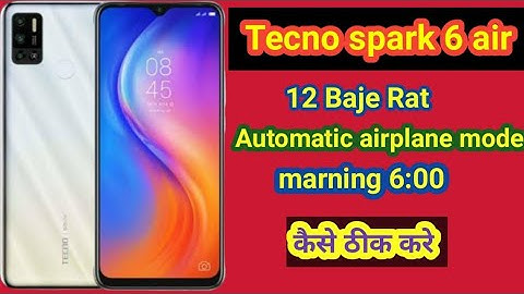 Tecno spark 6 air Automatic airplanemode kaise hataye #video