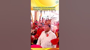 Prabowo disambut Panglima Perang Pasukan Merah😱#shortvideo #borneo #dayak #panglimajilah #prabowo