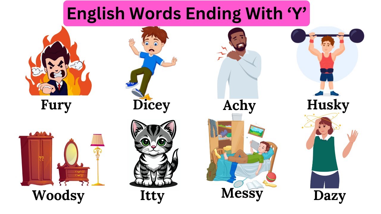 Английские слова, оканчивающиеся на Y | Значение и простые предложения
