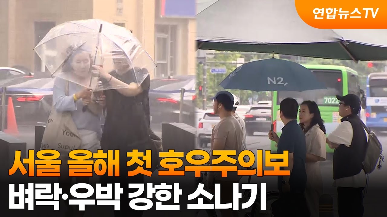 서울 올해 첫 호우주의보…벼락·우박 강한 소나기 / 연합뉴스TV (YonhapnewsTV)