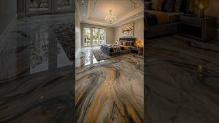 THIS MARBLE EPOXY FLOOR IS INSANE 😱 #epoxyfloor #shorts #home