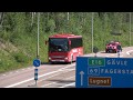 Polish firefighters passing Falun, Sweden 2018  4K