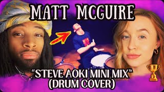 Matt McGuire's Drum Cover of Steve Aoki's Mini Mix Will Leave You MIND-BLOWN!