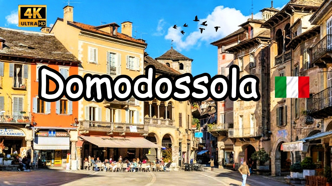 Domodossola， a medieval town hidden in northern Italy, walking tour 4K