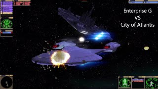 USS Enterprise G VS Stargate City Of Atlantis | Star Trek Ship Battle | Star Trek Bridge Commander |