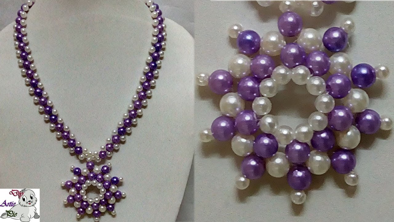 #98 How to Make Pearl  Beaded Necklace || Diy || Jewellery Making
