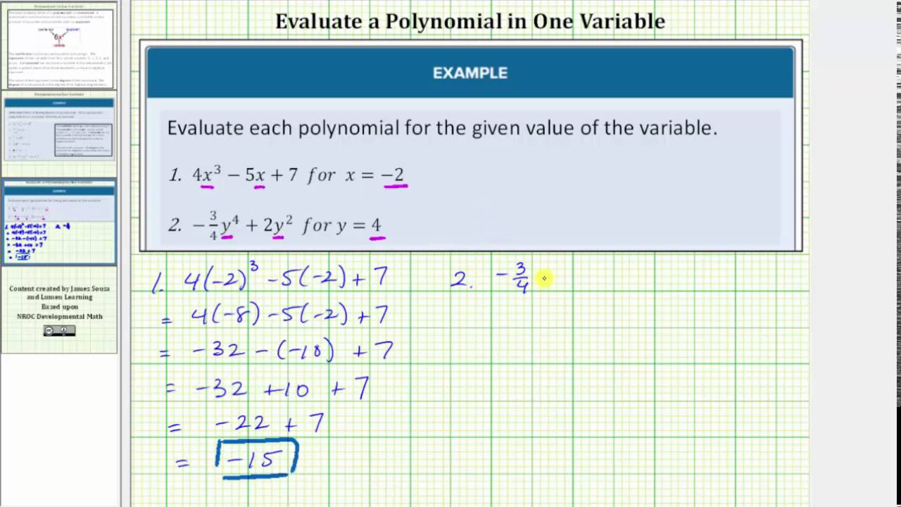 Classifying Polynomials By Degree And Number Of Terms Chart