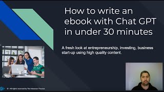 How to write an ebook with chatgpt in 30 minutes with 4 simple steps
