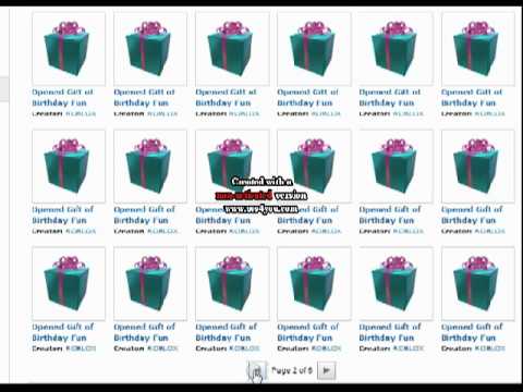 Roblox Glitch Multiple Pages Of Opened Gift Of Birthday Fun O O Avi Youtube - roblox birthday gifts